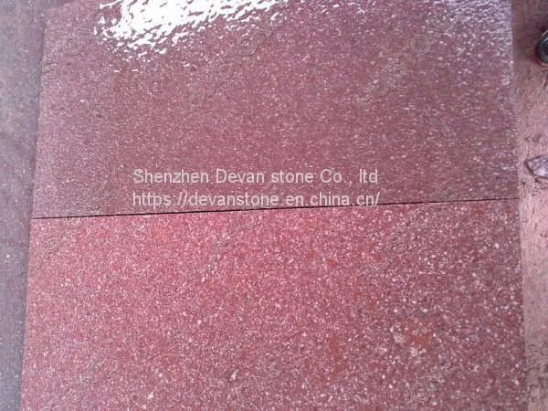 Red Prophyry Granite Polished Floor Tiles photo-3