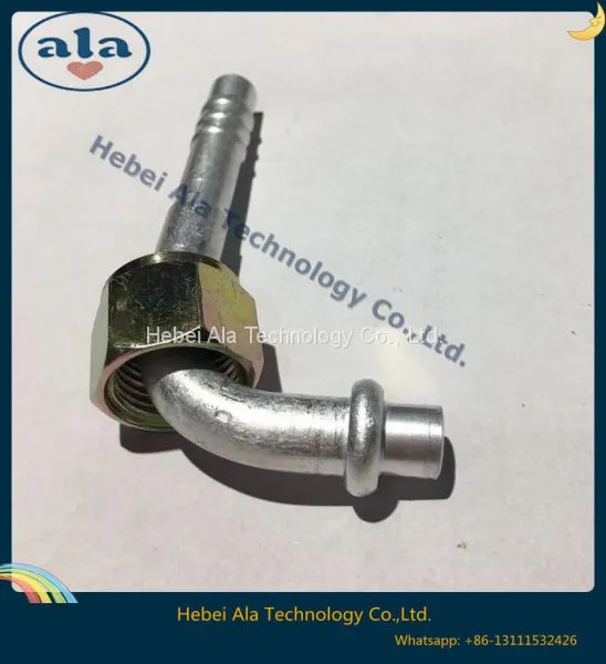#6 #8 #10 #12Al Joint With Al Jacket Auto Air Conditioning Fitting Female O-Ring Connector 180 Degree AC Fitting photo-3