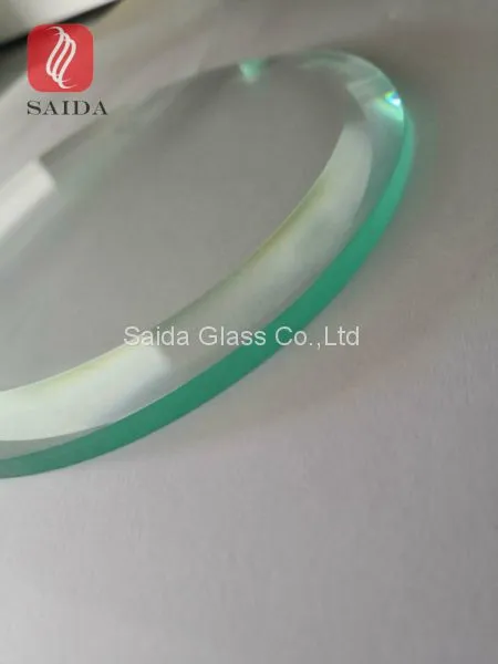 Custom 10mm Thickness Clear Tempered Glass Round Shape With 10mm Beveled and Holes photo-3