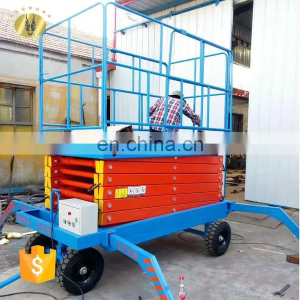 7LSJY SevenLift 10m Trailing Electric Mobile House Scissor Lift Elevator Outside photo-6