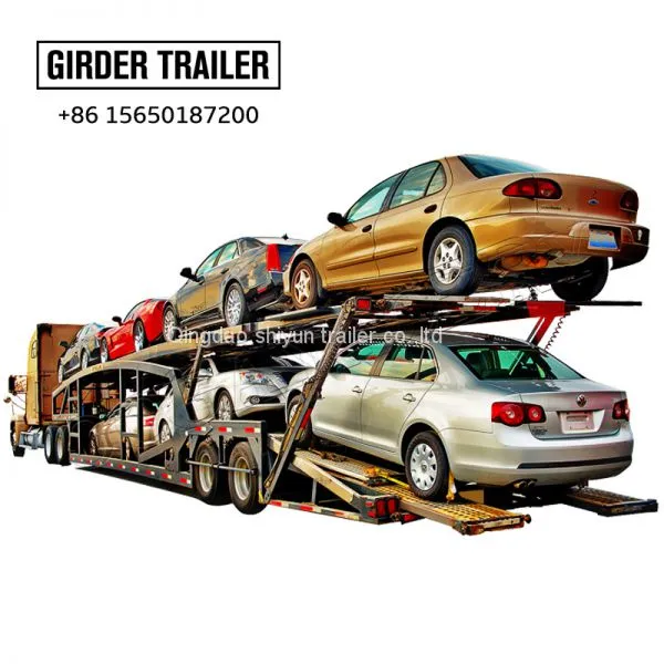 Made in China 6 Cars Carrier Transport Semi Trailer With Led Lights