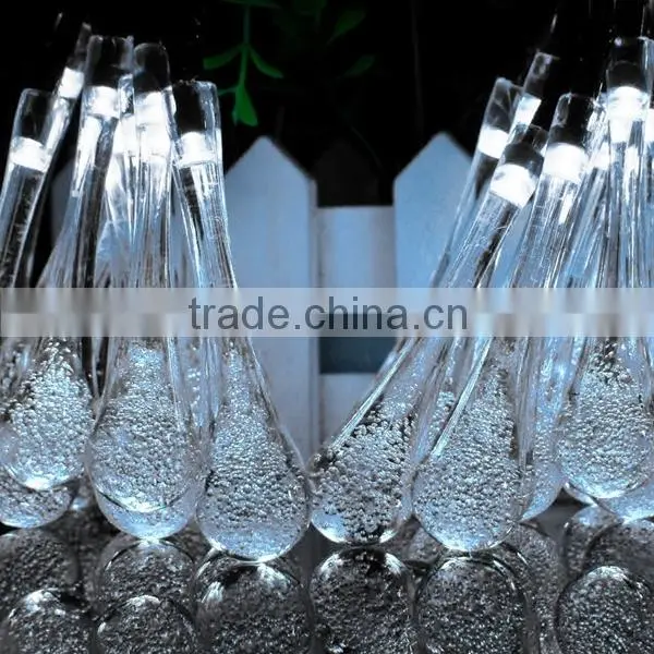 Water Drop Solar Fairy String Lights Waterproof Decoration HNL213S photo-4