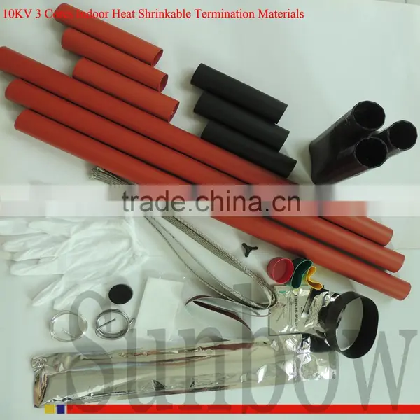 SUNBOW 8.7/15KV 2 Cores Cable Set Heat Shrinkable Indoor Terminations photo-4