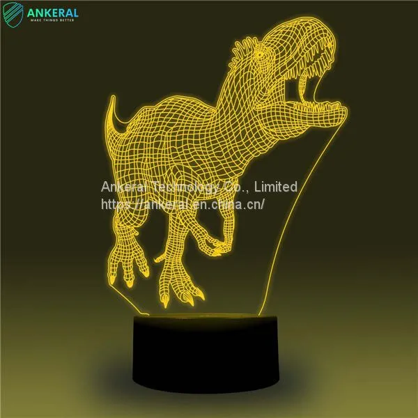 Dinosaur 3D LED Night Light APP Control 3D LED Night Lamp photo-3