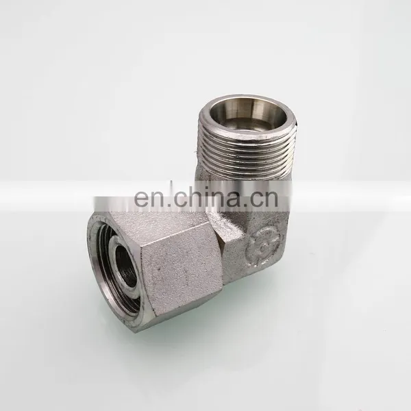 Hydraulic Compression Tube Adapter 2 Way Carbon Steel Equal 90 Degree Elbow Pipe Fittings Right Angle Ferrule Connector photo-2