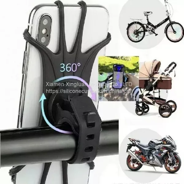 Flexible Bike Mount 360 Rotation Adjustable Silicone Bicycle Mobile Bracket Motorcycle Phone Holder photo-3
