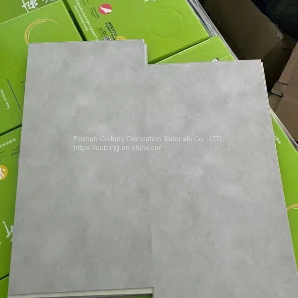 Sheet Stone Plastic Floor Tile Stone Grain Plastic Floor SPC Lock Floor Guangdong Manufacturers Wholesale 4.5mm Floor Rubber Board photo-5