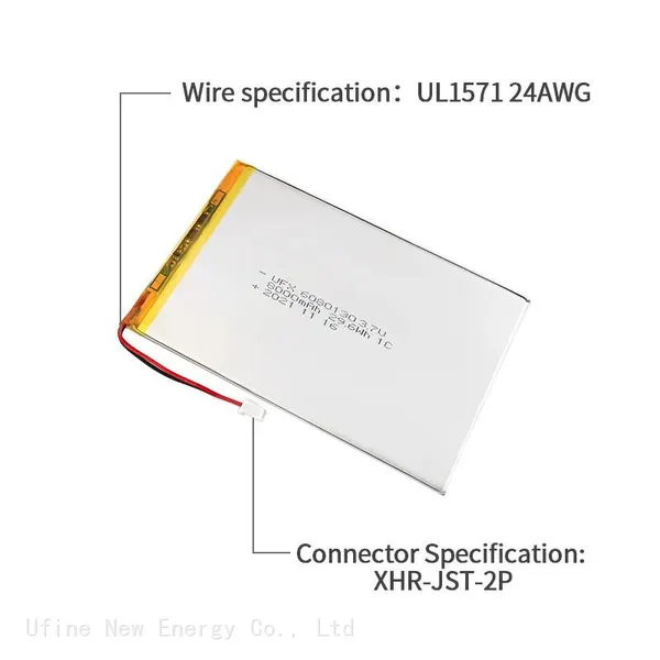 Custom Super Thin Bluetooth Keyboard Battery UFX 6080130 8000mAh 3.7V Rechargeable Li-polymer Battery photo-4