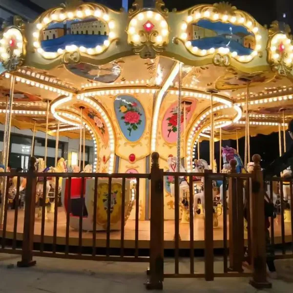 Children's Horse Playground Equipment Ride Small Indoor Carousel For Kids photo-3