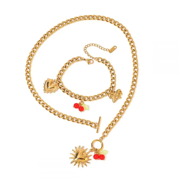 Non-Fade 18K Gold Plated Letter Necklace - Stainless Steel Fashion Jewelry photo-2