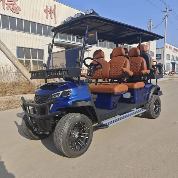 New 4+2 Six-seater Electric Golf Cart for Export and Foreign Trade, Electric Sightseeing Vehicle. Factory Direct Sales, Customizable. photo-3