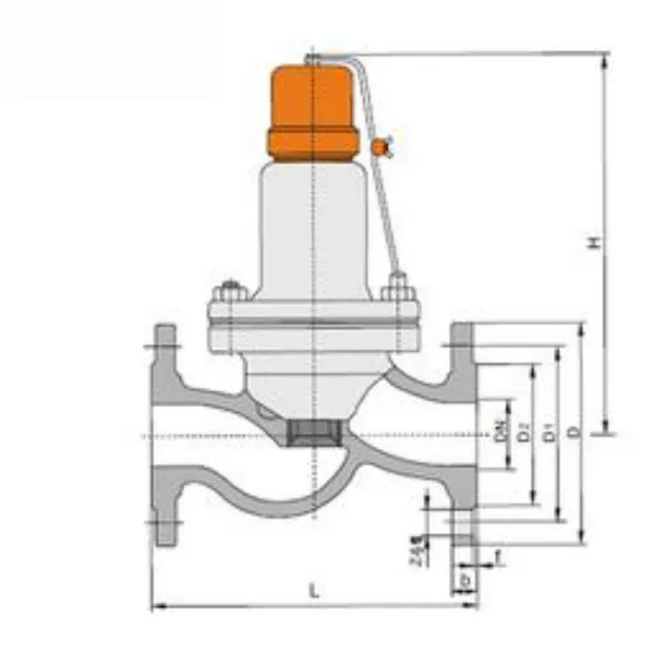 Full Lift Safety Valve for Marine High Pressure Applications, Cast Steel, DN25-DN100, PN1.6-16MPa, Flanged Connection