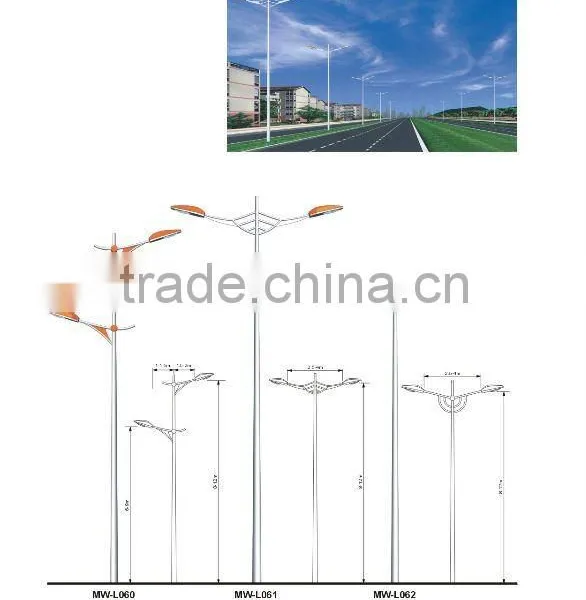 Galvanized Steel Street Lamp Pole