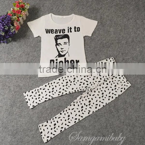 2016 Wholesale Baby Kids Casual Clothing Sets Summer Children Girl Cotton Suit Sets Children Outfits photo-2