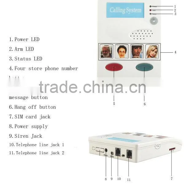 SSG Wireless Gsm Auto Dialer Calling Alarm System With Panic Button