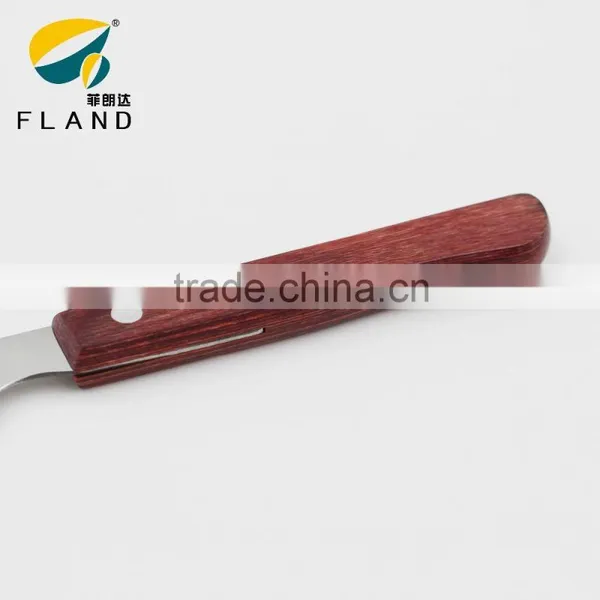 Stainless Steel Cutlery12pcs Rose Wood Handle Metal Steak Knife and Fork Set photo-3
