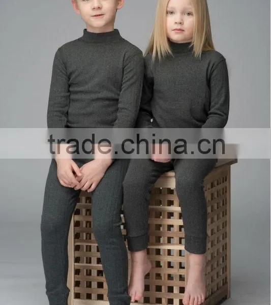Thermal Underwear Children Turtle Neck Set photo-3