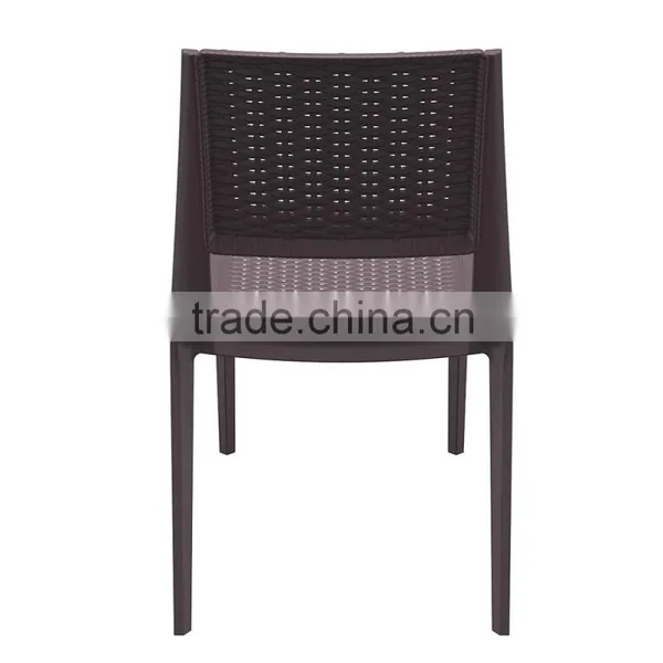 Set Of 4 Simple Fashion Casual Synthetic French Bistro Rattan Chairs Cheap Wicker Rattan Chairs photo-4