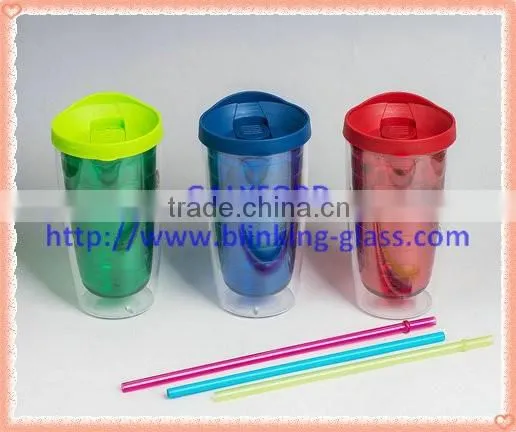 BPA Free Double Wall Tumbler Plastic Cup- 16OZ & 20oz