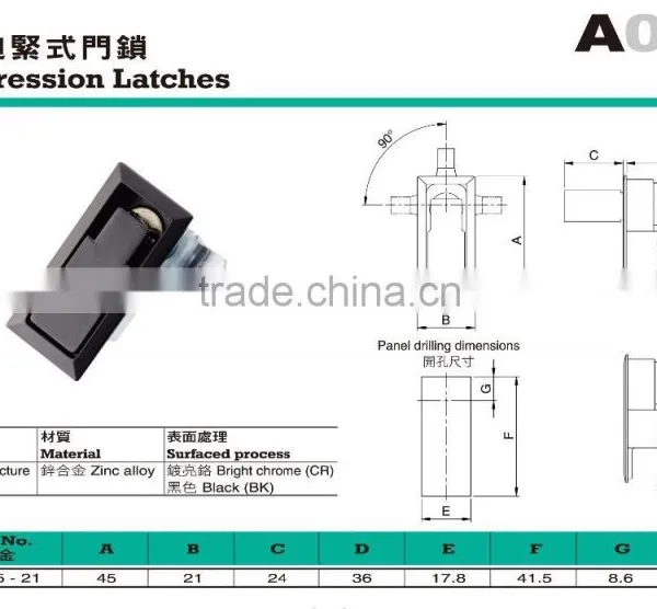For Machinery and CNC Lathe Parts Zinc Alloy Compression Latches photo-2