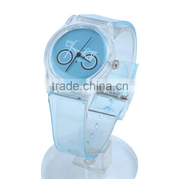 ZHONGCHEN 2618 Summer Cartoon Bicycle Male and Female Silicone Watch Fashion Women Dress Wristwatch Analog Casual Quartz Watch R photo-3