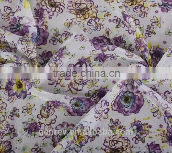 Printed Fabric Digital Fabric Printing on Fabric Polyester Chiffon Chiffon Print Factory Direct Sale photo-3