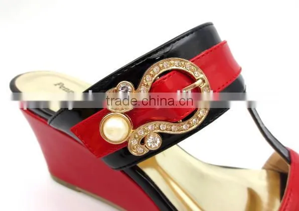 New Fashion Wedge Heel pu Slipper for Lady photo-6
