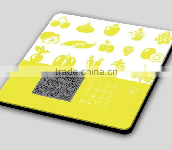 Eat-Smart Digital Kitchen Scale Multi-funcwith 999 Food Code With Calories, Fat, Protein Multi Function Food Nutrition Scale photo-3