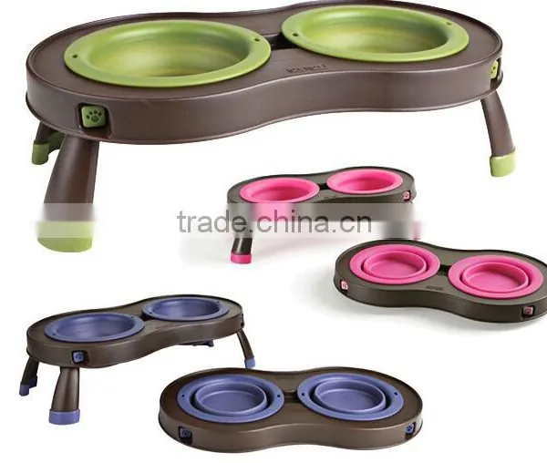 Pet Double Bowl Foldable for Dog and Cat Eatting photo-2