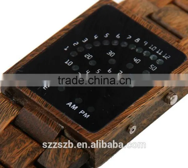 OEM/ODM Watch Factory Wooden Material Simple Custome Digital Watch photo-5