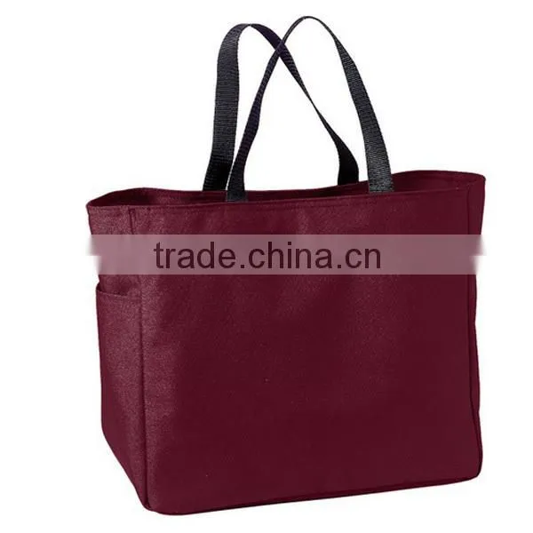 Webbing Handles 600D Polyester Canvas Shopping Tote Bag photo-4