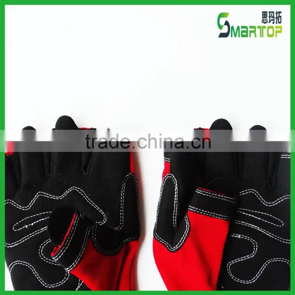 China Competive Price Red Fingerless Sports Bicycle Gloves photo-2