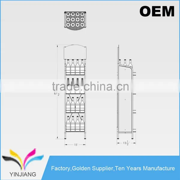 Foldable Design Flooring Metal Beverage Display Rack for Bottles Dispenser photo-5
