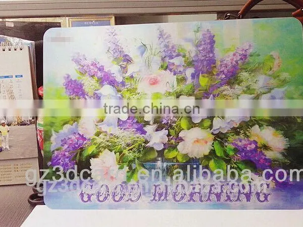 Lenticular Table Mat / Promotional 3D Print Lenticular Coaster Pad/good Quality 3D Table Mat photo-4