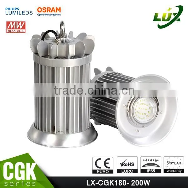 Meanwell Driver Free Lighting Design 2016 CE Rohs Approved Copper Heat Pipe Design 5 Years Warranty 200W LED High Bay Lamps photo-5