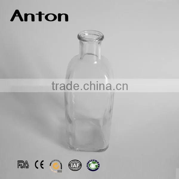 Hot Sale 520ml Tall Square Aroma Glass Reed Diffuser Bottle With Rattan Stick and Cork photo-2