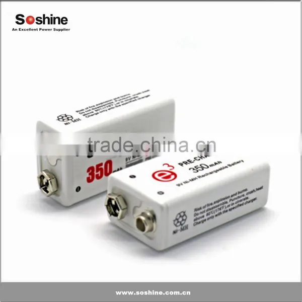 Soshine NI-MH Battery 9 Volt 9V NIMH Rechargeable Battery 350mah From China Manufacturer photo-3