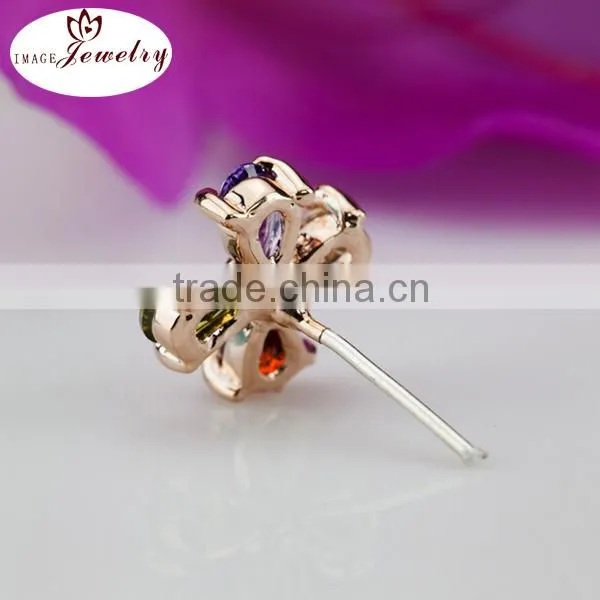 2016 High Polished Silver Flower Earring Design for Girls and Women photo-3