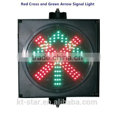 Wholesale Kutuo 300mm 12v Driveway Indicator Lights Red Cross and Green Arrow in One Unit Traffic Signal Light photo-3