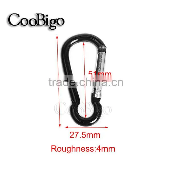 Colorful Aluminum Spring Carabiner Snap Hook Hanger Keychain Hiking Camping #FLQ186-6C(Mix-s) photo-2