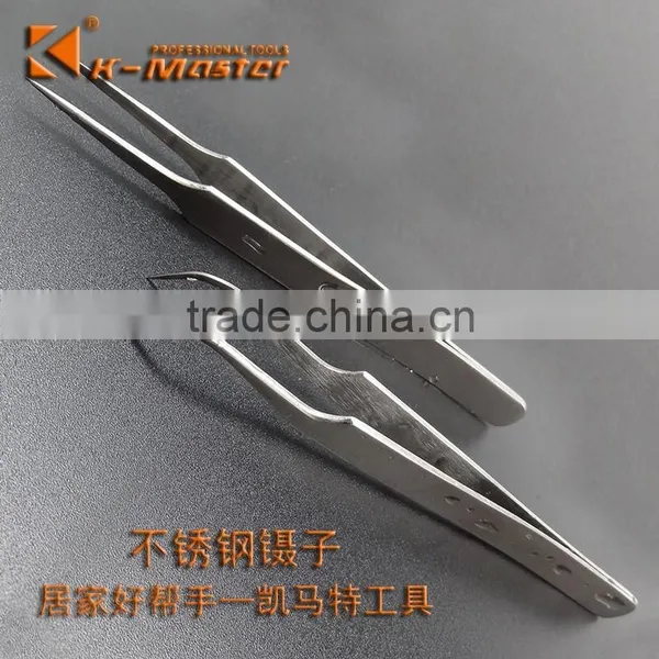K-Master Long Nose Bent Nose Tweezers Precision Stainless Steel photo-2