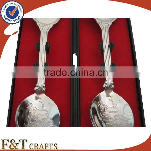 Custom Plating Nickle Bank Souvenir Spoon for Wholesales photo-2
