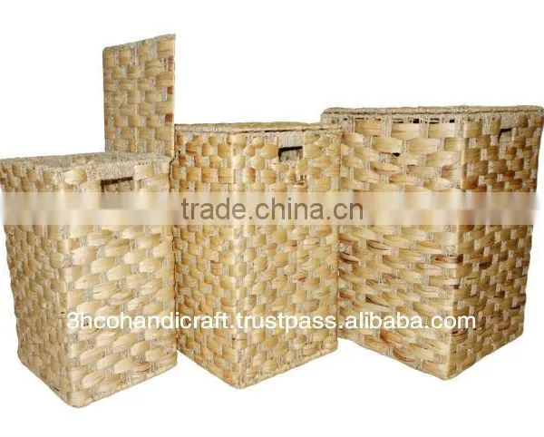 2015 New Product Water Hyacinth Hamper for Home Decoration and Furniture