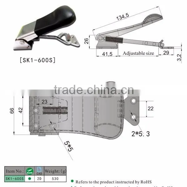 SK1-600s Hermetic Stainless Steel Door Handle, Toggle Latch Handle photo-4