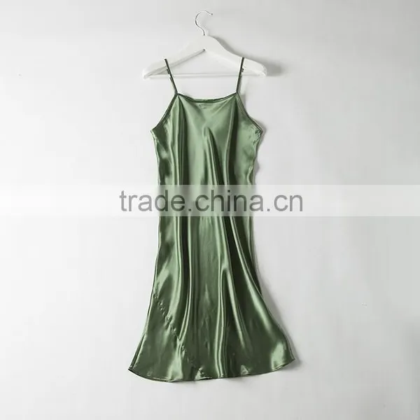 Pure 100%mulberry Silk Skirt With Shoulder-straps, Ladies Silk Dress photo-3