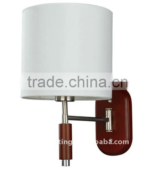 Contracted Wooden Base Wall Lamp Double Lamp Wall Lamp for Hotel Project photo-2