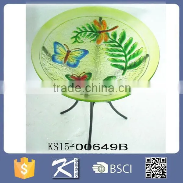 Kinsheng New Product Garden Decoration Glass Bird Bath photo-4