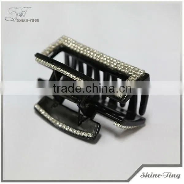 2013 Wholesale Plastic Crystal Hair Claw Clips With Rhinestone for Women
