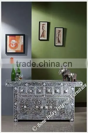 Mother of Pearl Inlay Long Sideboard