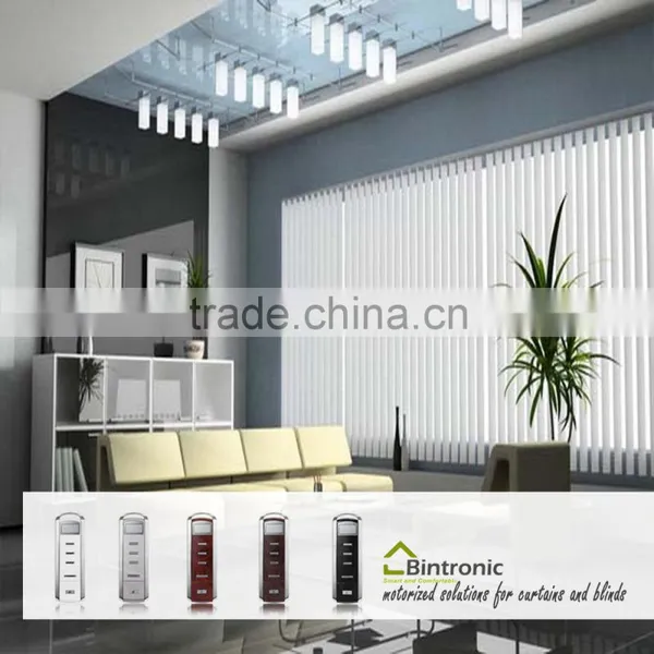 Bintronic Taiwan Electric Blinds Curtain Rail Manufacture Motorized Vertical Blinds Drapery Motorized